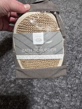 Hemp Bath Scrubber — Natural/Taupe Exfoliating Pad